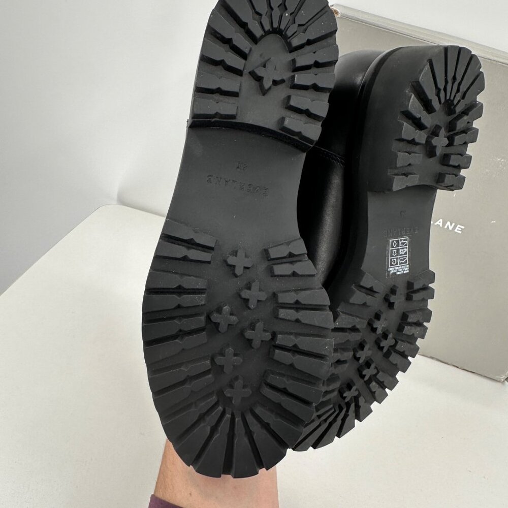 Everlane The Lug Chelsea Boot in Black sz 8.5 Women's Leather Ankle Chunky Sole - Picture 12 of 12